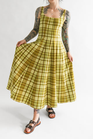 Wells Dress in Pepperoncini Plaid