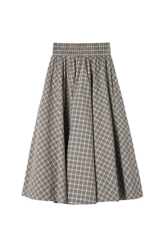 Kyria Circle Skirt in Dad Plaid