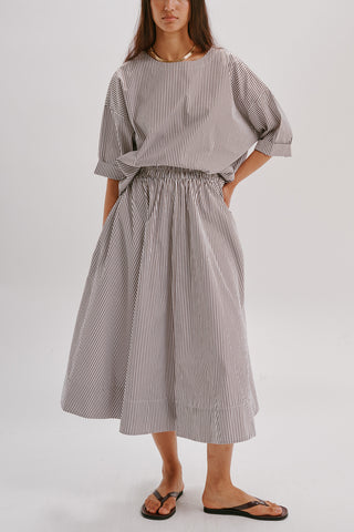 Saria Top in Truffle Stripe