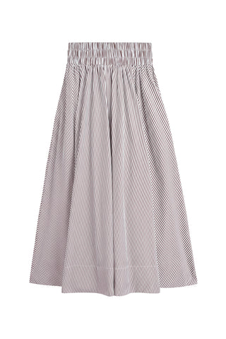 Kyria Circle Skirt in Truffle Stripe