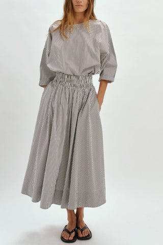 Saria Top in Truffle Stripe