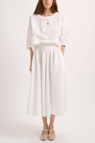 Kyria Circle Skirt in White