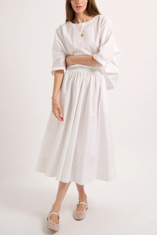 Kyria Circle Skirt in White