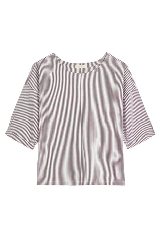 Saria Top in Truffle Stripe