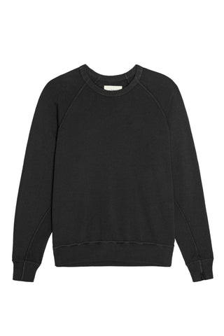 College Sweatshirt in Washed Black