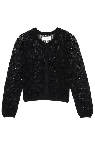 Crochet Cardigan in Black