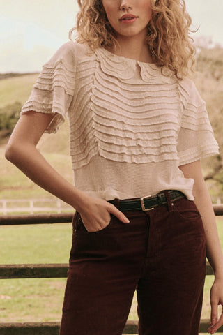 Rosebud Top in Cream