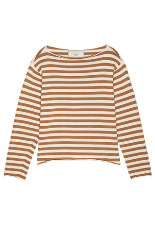 The Sailor Sweater in Camel Stripe