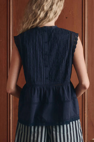 Sonnet Top in Navy