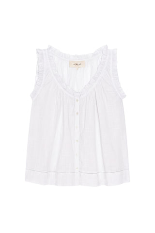 Vignette Top in White