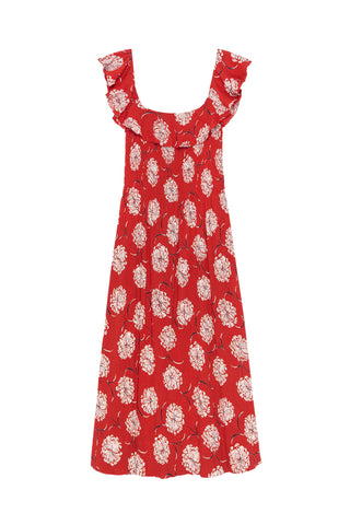 Havana Dress in Red Dancing Floral
