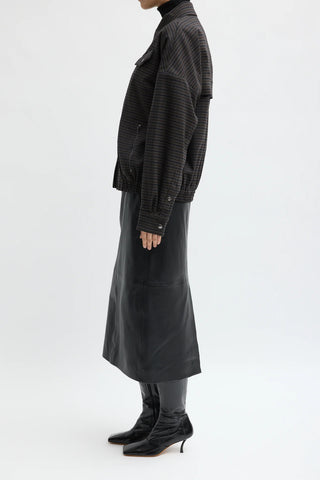 Cedrick Suiting Bomber Jacket in Grey Multi