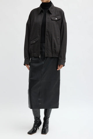 Cedrick Suiting Bomber Jacket in Grey Multi