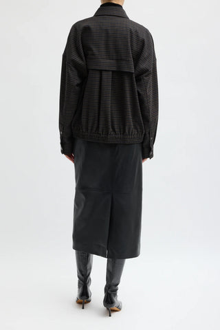 Cedrick Suiting Bomber Jacket in Grey Multi