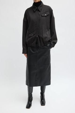 Cedrick Suiting Bomber Jacket in Grey Multi