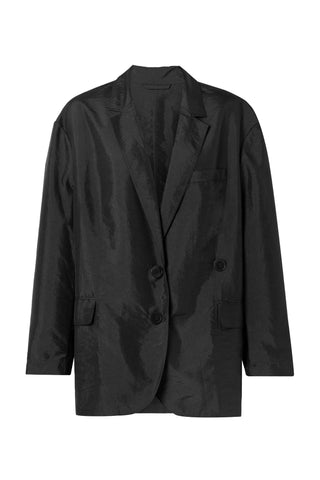 Crispy Nylon Liam Blazer in Black