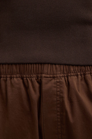 Garment Dyed Silky Cotton Winslow Pant in Brown