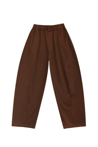 Garment Dyed Silky Cotton Winslow Pant in Brown