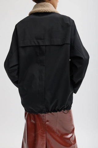 Lotte Nylon Car Coat in Black