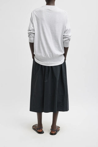 Nylon Pull On Skirt in Black