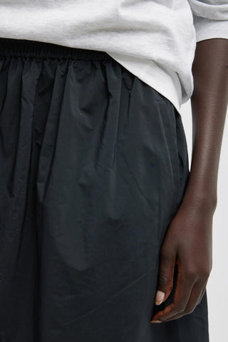 Nylon Pull On Skirt in Black