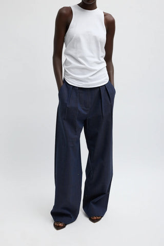 Menswear Stella Full Length Pant in Navy Multi