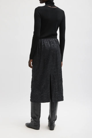 Tech Crush Slip Skirt in Black