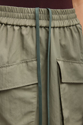 Techy Twill Pull On Midi Skirt in Dark Hazelnut