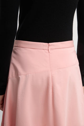 Nylon Asymmetrical Balloon Skirt in Pink