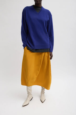 Nylon Asymmetrical Balloon Skirt in Orche