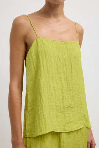 Crinkle Slip Cami in Pea Pod