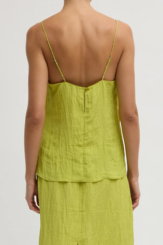 Crinkle Slip Cami in Pea Pod