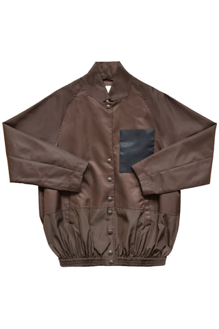 Eco Nylon Bomber in Brown