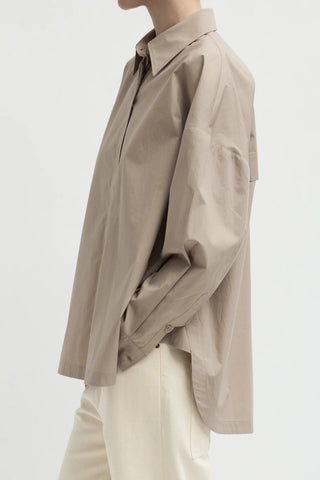 New Shirting Gabe Oversized Shirt in Dark Stone