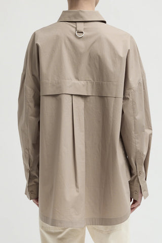 New Shirting Gabe Oversized Shirt in Dark Stone