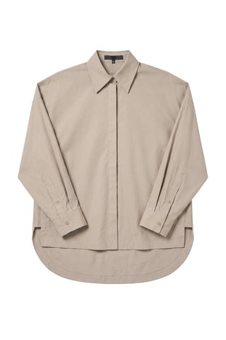 New Shirting Gabe Oversized Shirt in Dark Stone