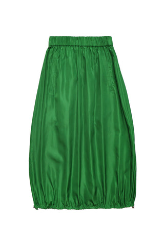 Italian Sporty Nylon Skirt in Green