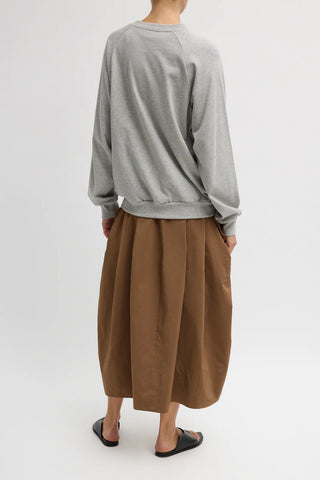 Nylon Lantern Skirt in Caramel Latte