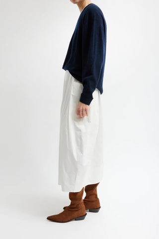 Nylon Lantern Skirt in White