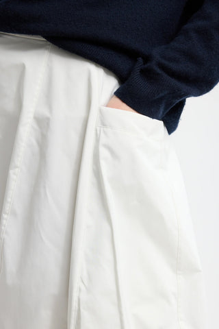 Nylon Lantern Skirt in White