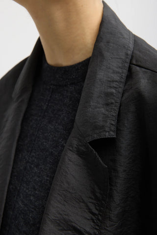 Crispy Nylon Liam Blazer in Black
