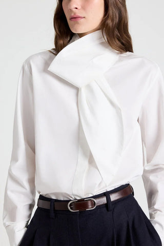 CB Top With Tie in White