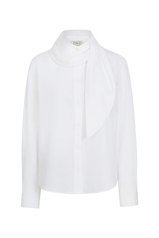 CB Top With Tie in White
