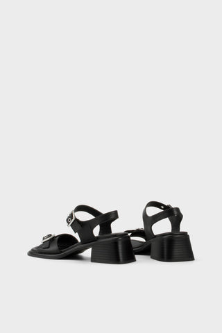 Ines Heeled Sandal in Black