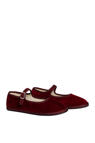 Velvet Mary Jane in Bordeaux