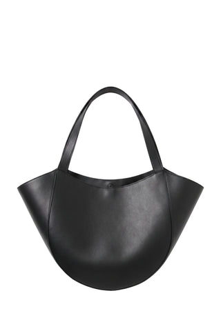 Hortensia Slouch Tote in Black Glaze