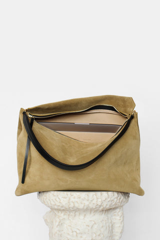 Penelope Tote in Khaki Suede
