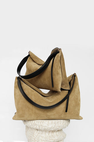 Penelope Tote in Khaki Suede