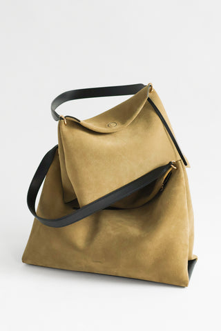 Small Penelope Tote in Khaki Suede