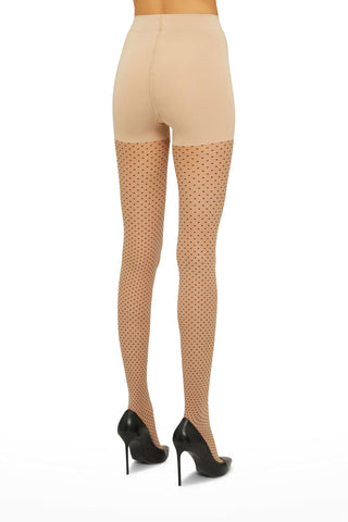 Control Dots Tights in Fairly Light/Black